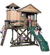 Backyard Discovery Eagles Nest Elevated Outdoor Wooden Playhouse
