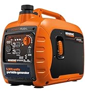 Generac 7153 GP3300i 3,300-Watt Gas-Powered Portable Inverter Generator - Lightweight Design - US...