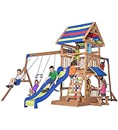 Beach Front All Cedar Wooden Swing Set