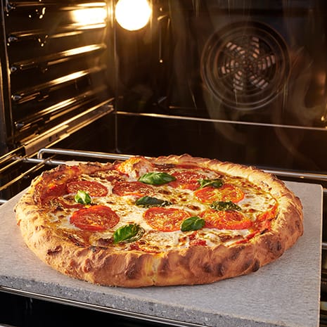 The All-in-One oven combines your favorite kitchen appliances into one. It's a broiler, convection oven, pizza oven, roaster and more!